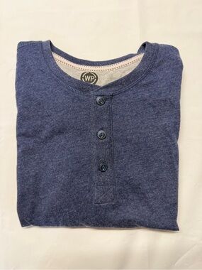 Weatherproof Men's Short Sleeve Henley Tee -‎ Navy Blue
